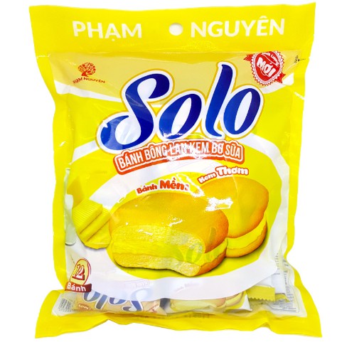 Bánh Solo bông lan kem bơ sữa 196g