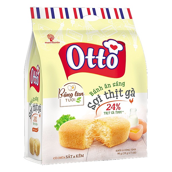 Bánh ăn sáng sợi thịt gà Otto – 90g